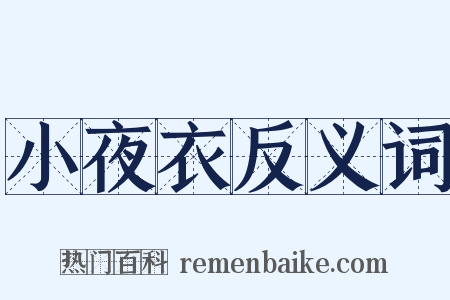 小夜衣反义词是什么意思的图片